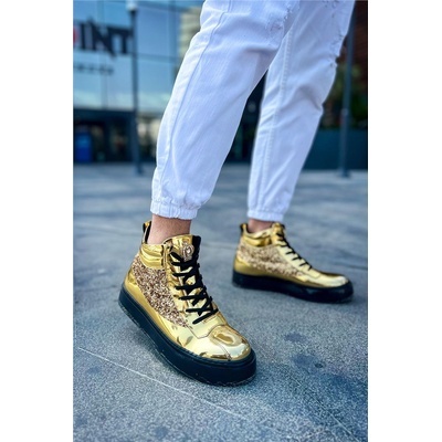 Chekich Мъжки боти с връзки ch973 - Златисти #385141 (385141_Златист)