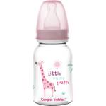 Canpol babies Шише за хранене Canpol - Transparent, 120 ml, Розово (59/100_pin)