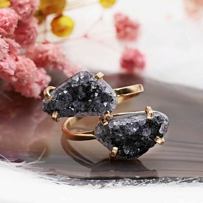 Nefertitis Be Beautiful Ametyst dvojitý prsten NF54605