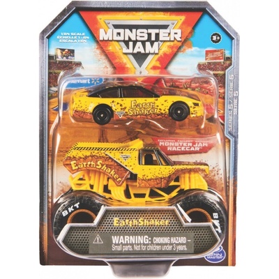 Monster Jam Earth Shaker pretekárske auto a Monster Truck 1:64