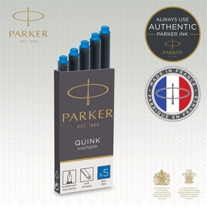 Parker Пълнител Parker дълги патрончета за писалка с миещо се синьо мастило (5) (1950208)