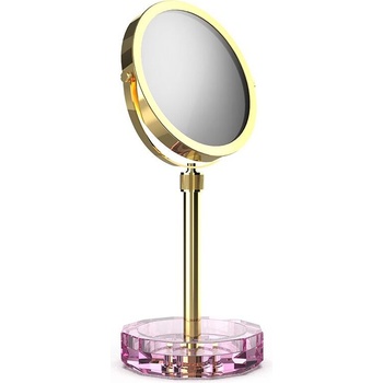 Decor Walther Козметично огледалце Kristall с розова основа злато (0941861)