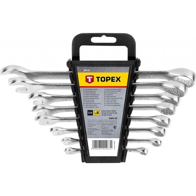 Topex klíče očkoploché 6-19mm 8ks 35D756