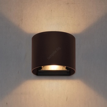 Brilagi - LED външна стенна лампа RONDO LED/6W/230V кафява IP54 (BG2726)