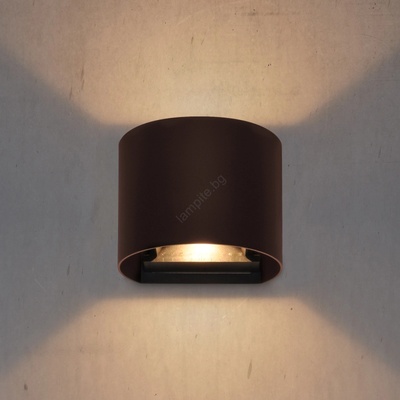Brilagi - LED външна стенна лампа RONDO LED/6W/230V кафява IP54 (BG2726)