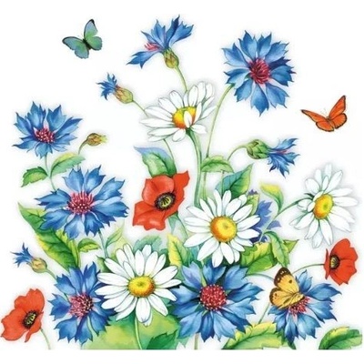 Ambiente Europe BV Ubrousek 33x33cm Chrpy,máky,kopretiny – Sleviste.cz