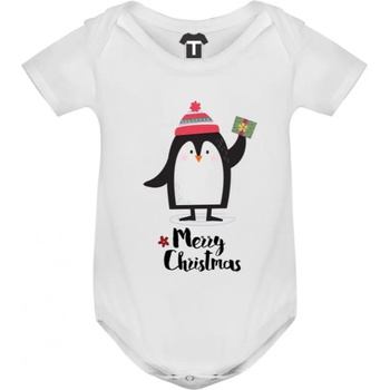 Image 1 of Бебешко боди Merry Christmas Penguin Girl