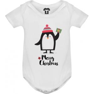  Бебешко боди Merry Christmas Penguin Girl