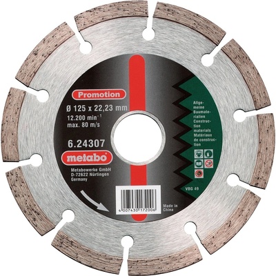 Kotouč diamantový řezný metabo DIA-TS 125x22,23 segmentový na beton