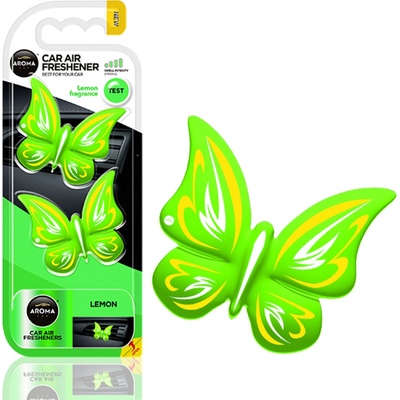 Aroma Car FANCY SHAPES BUTTERFLY Lemon