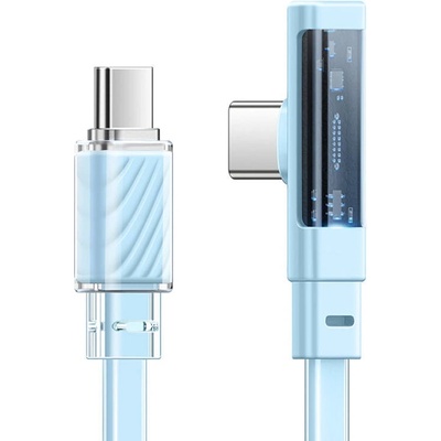 Mcdodo Ъглов кабел Mcdodo CA-3452, USB-C към USB-C, 100W, 1.2m, син (CA-3452)