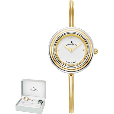JACQUES DU MANOIR Дамски часовник Jacques Du Manoir Aurora сет със сменяеми рингове JWL05401 (JWL05401)