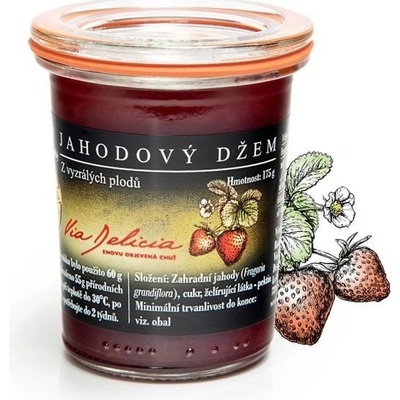 Via Delicia Ovocný džem jahoda 175 g