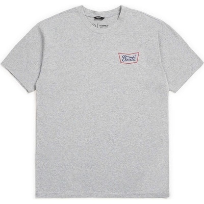 Brixton Stith Stnd Tee heather grey/red blue