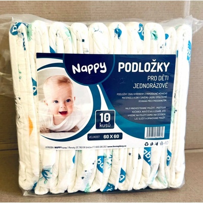 Nappy Přebalovací podložky 60x60cm ECO 10ks jednorázové – Zboží Dáma