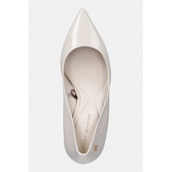 Tommy Hilfiger обувки с ток от кожа ESSENTIAL POINTED PUMP (FW0FW09362)
