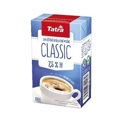 Tatra Classic Zahuštěné neslazené mléko 7,5% 250 g – Zboží Dáma