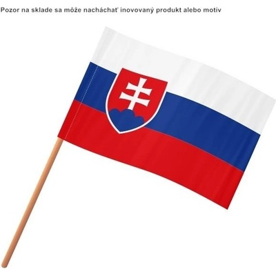 Vlajka Slovenská republika 11cm x 17cm mávadlo zľava