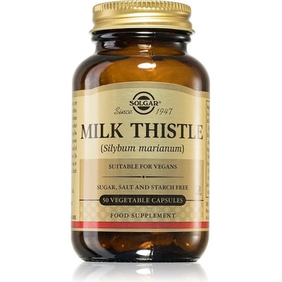 Solgar Milk Thistle pro podporu funkce jater 50 kapslí