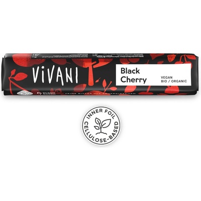 VIVANI hořká čokoláda s višněmi 35 g – Hledejceny.cz