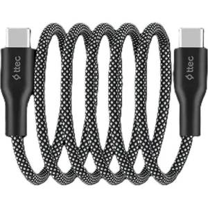Ttec Кабел ttec - AlumiCable Stick, Type-C/Type-C, 60W, сив (8694470828244)