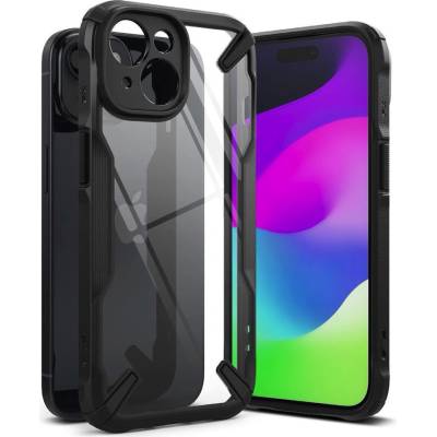 Ringke Fusion X Case - хибриден удароустойчив кейс за iPhone 15 (черен-прозрачен)