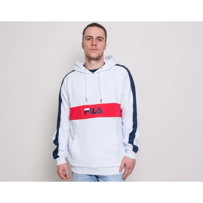 FILA Jeremy Blocket Sweater Hoody Bright white/black Iris/True red