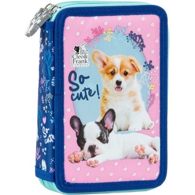 DERFORM Ученически несесер с пособия Derform Cleo & Frank 34 - с 2 ципа (87617)