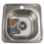 Mixxus z4848-06-160e (satin) кухненска мивка от неръждаема стомана (8565) Мивка за вграждане