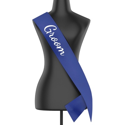 Šerpa Groom´s team Kobaltově modrá šířka šerpy 10 8 cm Canvas Šerpa 2517
