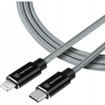 Tactical KP31195 Aramid extra pevný USB-C/Lighting MFI, 1m, sivý