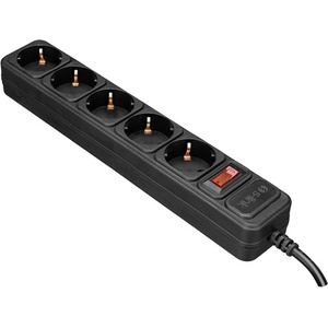 S-Link защита от пренапрежение - SPG3-J-5 (5 гнезда, макс. 4000 вата, 306 джаула, кабел 1, 5 м, черен) 13253 (13253)