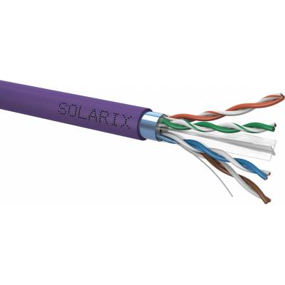 Solarix SXKD-6-FTP-LSOH, CAT6, FTP, LSOH, Dca s2 d2 a1, 500m, fialový