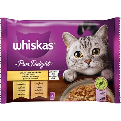 Whiskas Pure delight v želé kura a morka 4 x 85 g