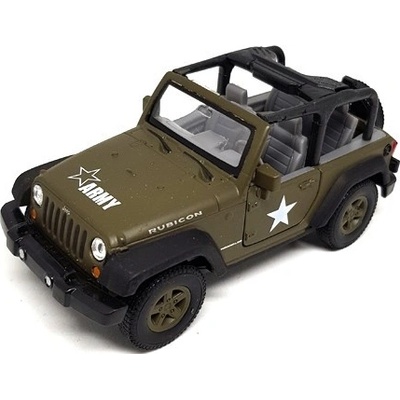 Welly Jeep Wrangler Rubicon Convertible Army 1:34-39