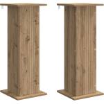 vidaXL Стойка за растения 2 бр. Дъб артизан 30, 5 x 30 x 80, 5 см (899779)