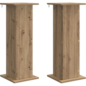 vidaXL Стойка за растения 2 бр. Дъб артизан 30, 5 x 30 x 80, 5 см (899779)