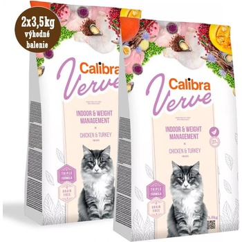 Calibra Cat Verve GF Indoor&Weight Chicken 2 x 3,5 kg
