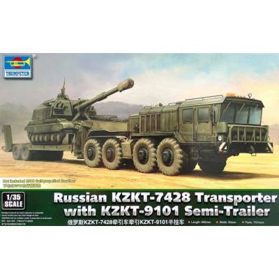Trumpeter Russian KZKT-7428 Transporter with KZKT-9101 Semi-Trailer 1:35