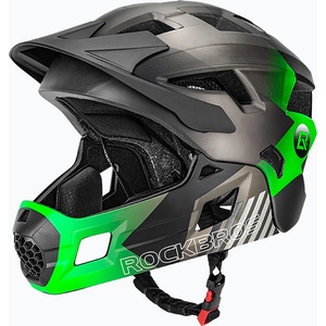 ROCKBROS Детска велосипедна каска Rockbros 10110061003 Kids Helmet black/ti-green