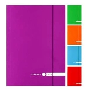 Starpak Briefcase with elastic pap a4 juicy mix stk fol 10/100