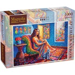 Magnolia Пъзел Magnolia от 1000 части - Жена с котка (8609)