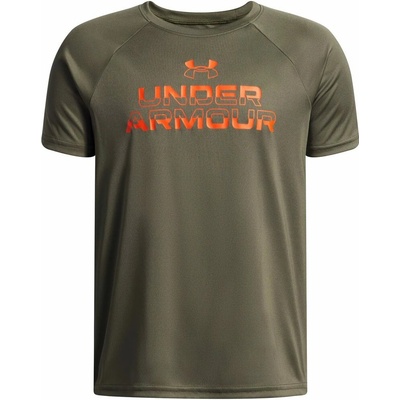 Under Armour UA Tech Split Wordmark SS-GRN/ORA