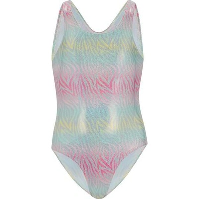 Regatta Dívčí jednodílné plavky Katrisse RKM029 Ombre Metallic Zebra Print
