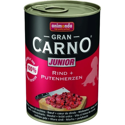 Animonda Gran Carno Junior hovězí & krůtí srdce 24 x 400 g