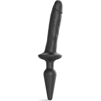 Strap On Me Realistic Switch Plug-in 2in1 Dildo & Butt Plug Black S