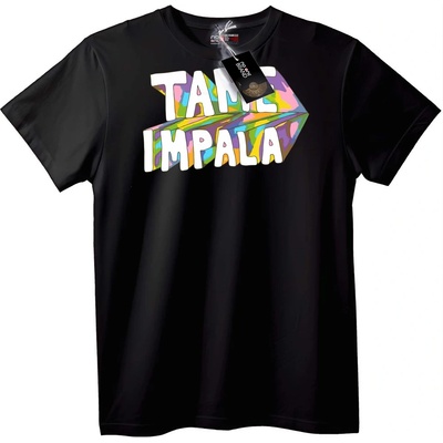NOONEBRAND Тениска Цветно лого на Tame Impala - 2XL, Black
