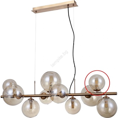 Italux - Резервно стъкло за полилей и стенна лампа canello g9 Ø 11 см кафяв (nsit0481a)