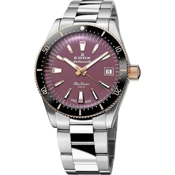 Edox Дамски часовник EDOX Skydiver Automatic Lady 80131-357RNRM-VIO (80131-357RNRM-VIO)