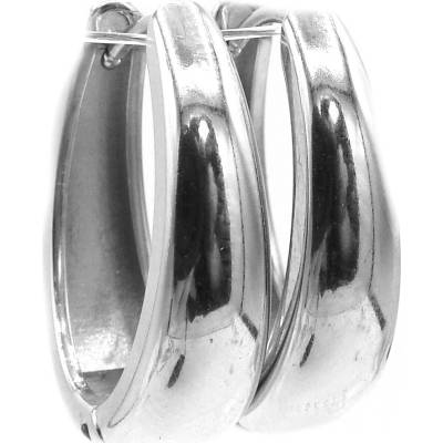 Steel Jewelry náušnice HLADKÉ OVÁLKY Chirurgická ocel NS231259